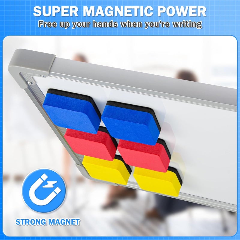 EAONE 48 Pack Dry Erase Eraser, Magnetic Whiteboard Cleaner Mini Chalkboard Cleansers for Classroom, School, Office, Home (4 Color Assorted, 1.97 x 1.97 Inch) - Image 5